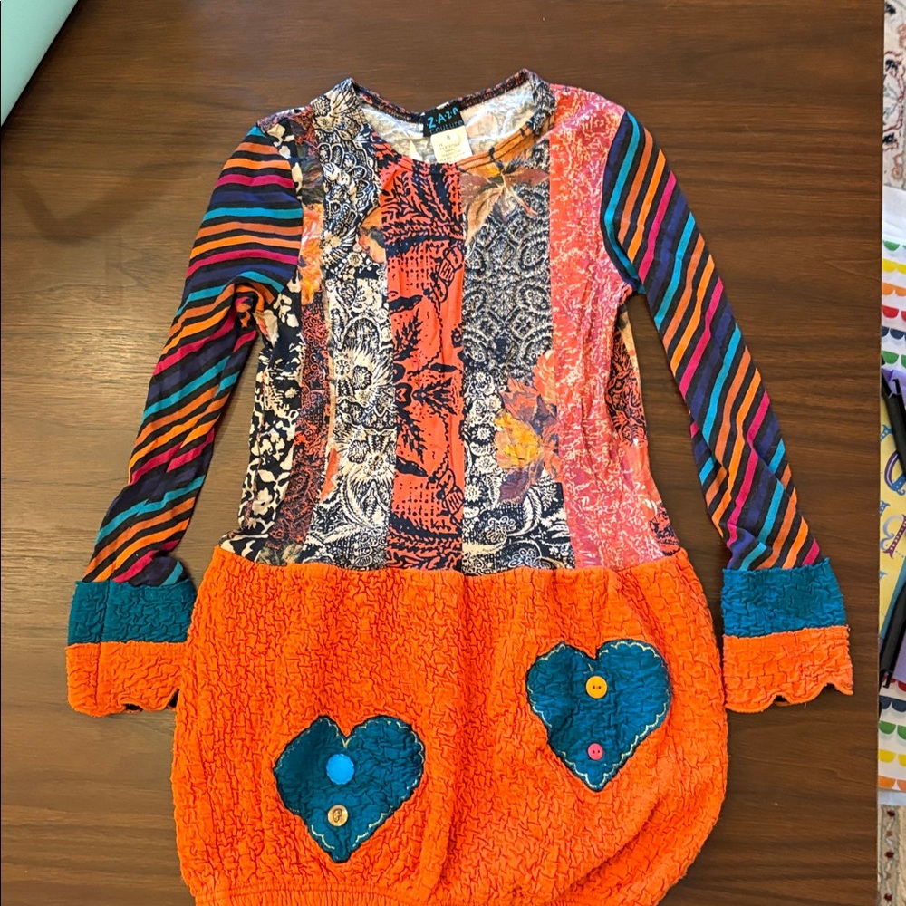 Colorful Patchwork Kids Casual Dress